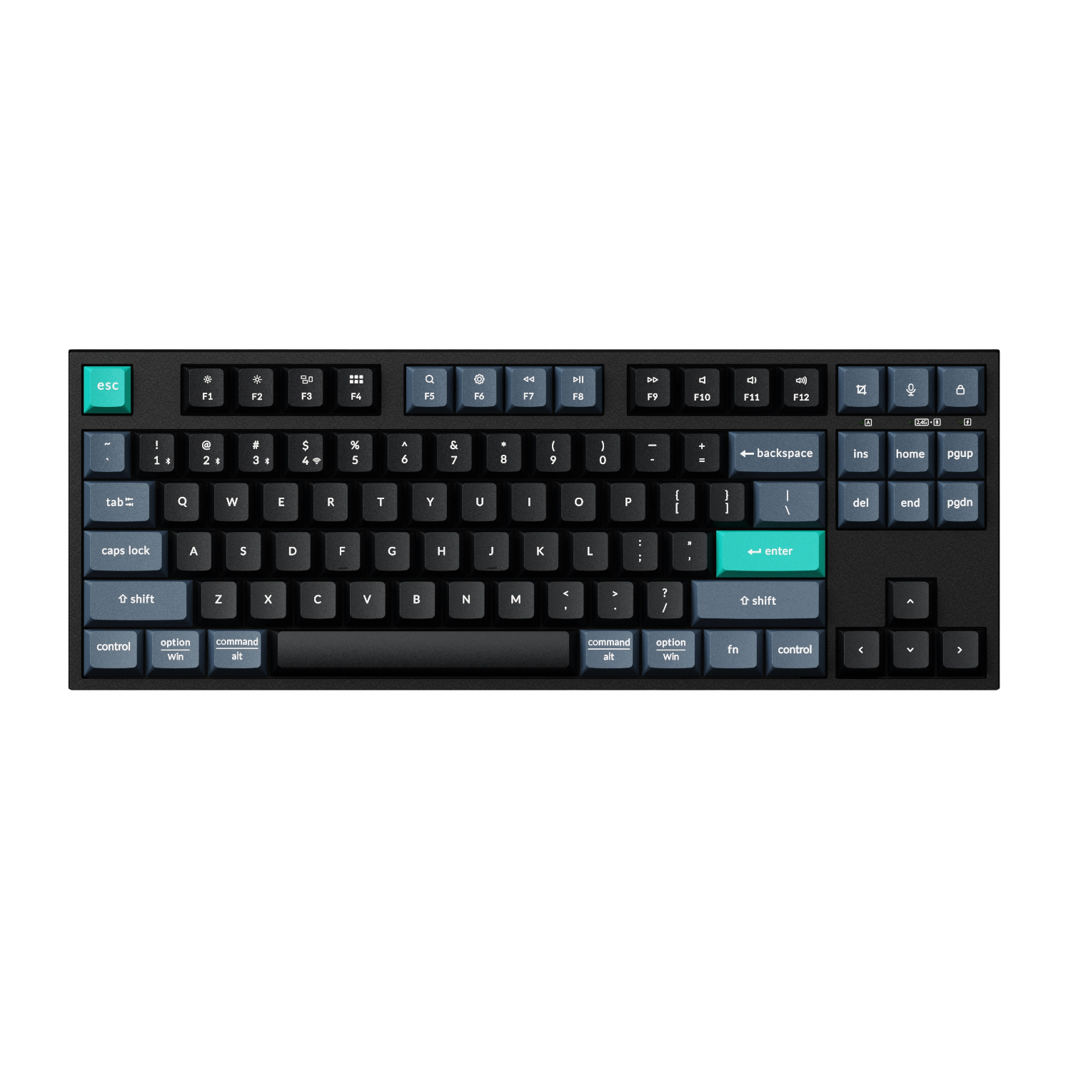 Keychron B33 80% TKL Wireless Keyboard and Mouse Combo – Black/Green - Image 3