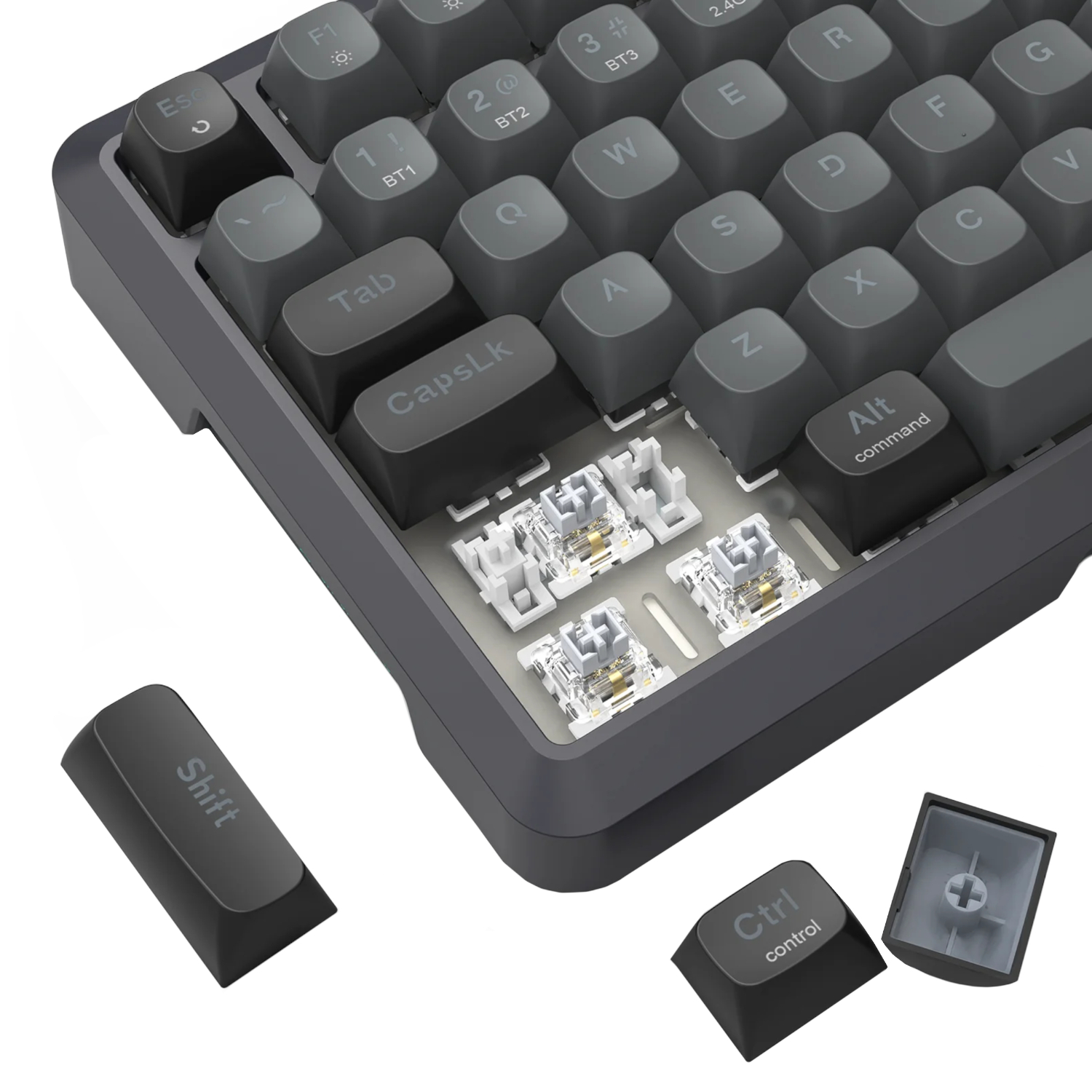 Redragon BRAGI PRO K688 98+1 Gasket Wireless Mechanical Keyboard (Triple Mode, RGB, Hot-Swappable, Cream Linear Switches) - Image 7