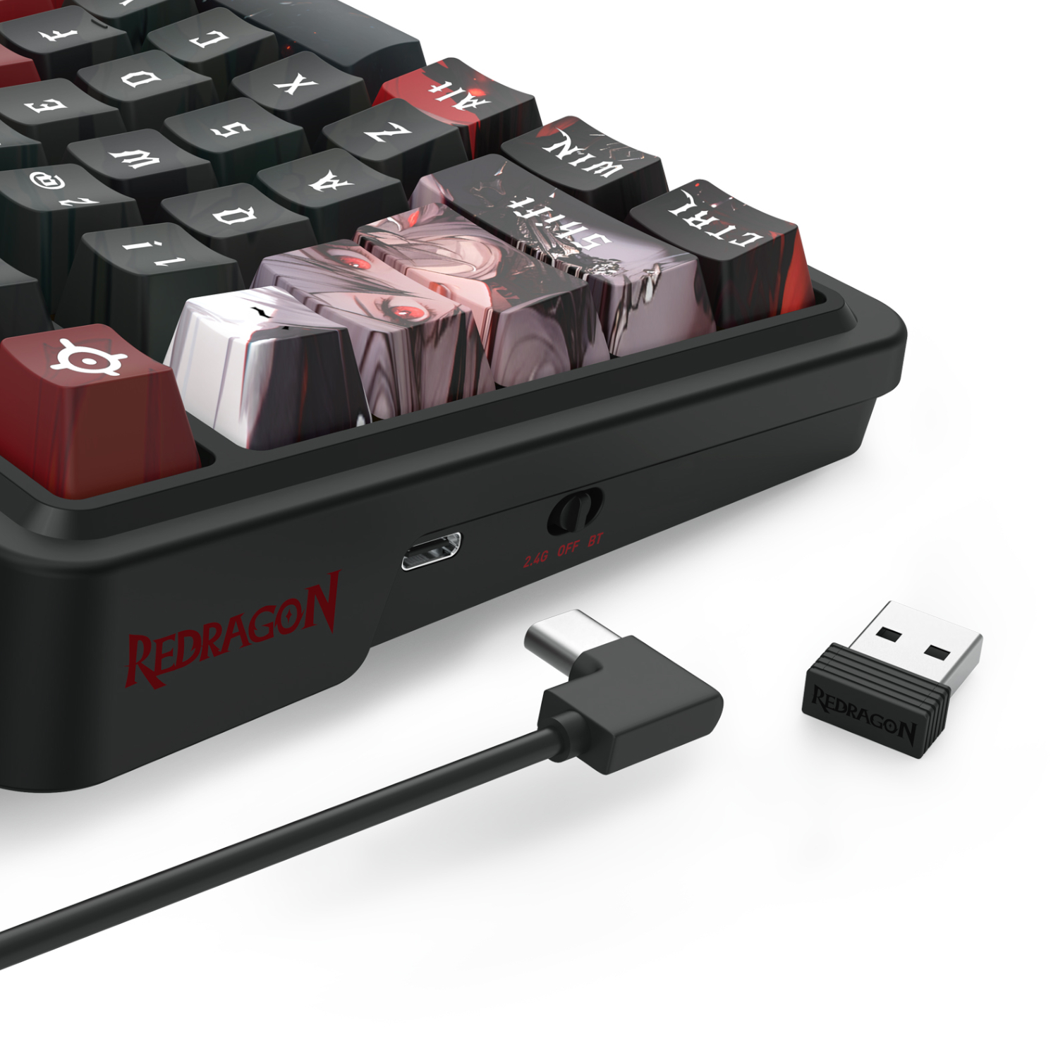 Redragon K719AK ARTEMIS PRO RGB Wireless LCD Mechanical Gaming Keyboard (Anime Edition) - Image 6