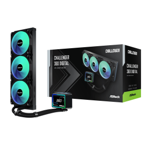ASRock Challenger 360 Digital AIO Liquid Cooler - Black