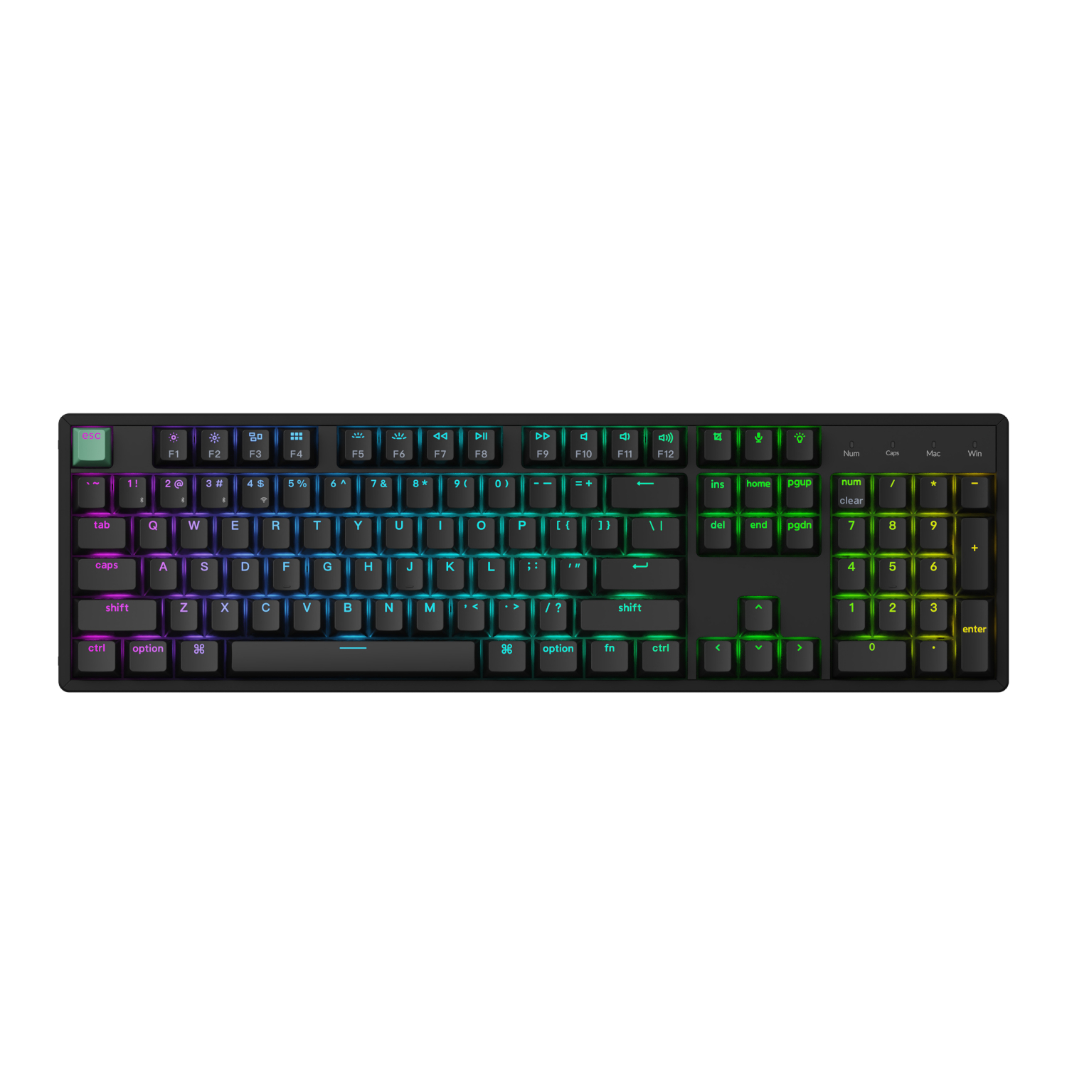 Keychron K10 HE 100% Hot-Swap Gateron Dbl-Rail Nebula Switch RGB Wireless Keyboard - Black - Image 2