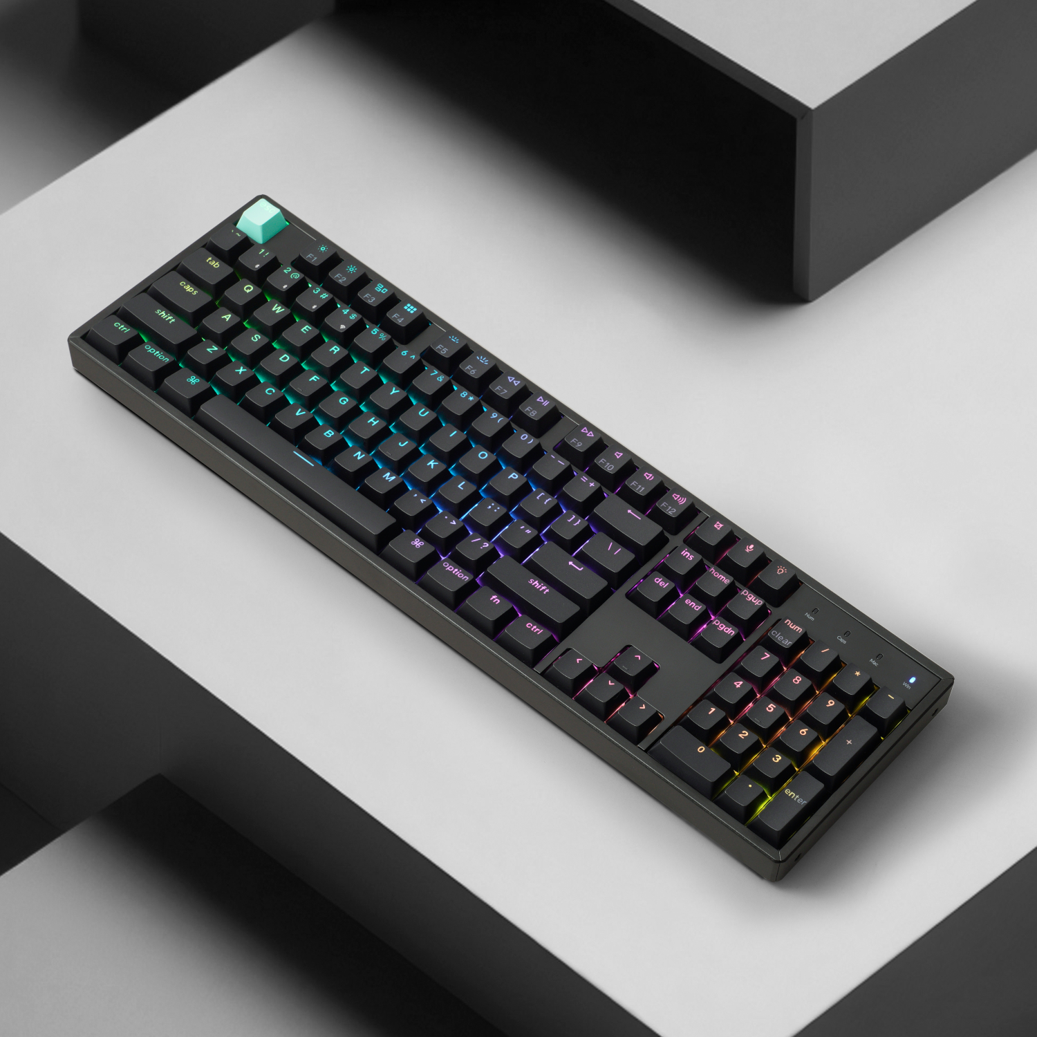 Keychron K10 HE 100% Hot-Swap Gateron Dbl-Rail Nebula Switch RGB Wireless Keyboard - Black - Image 6