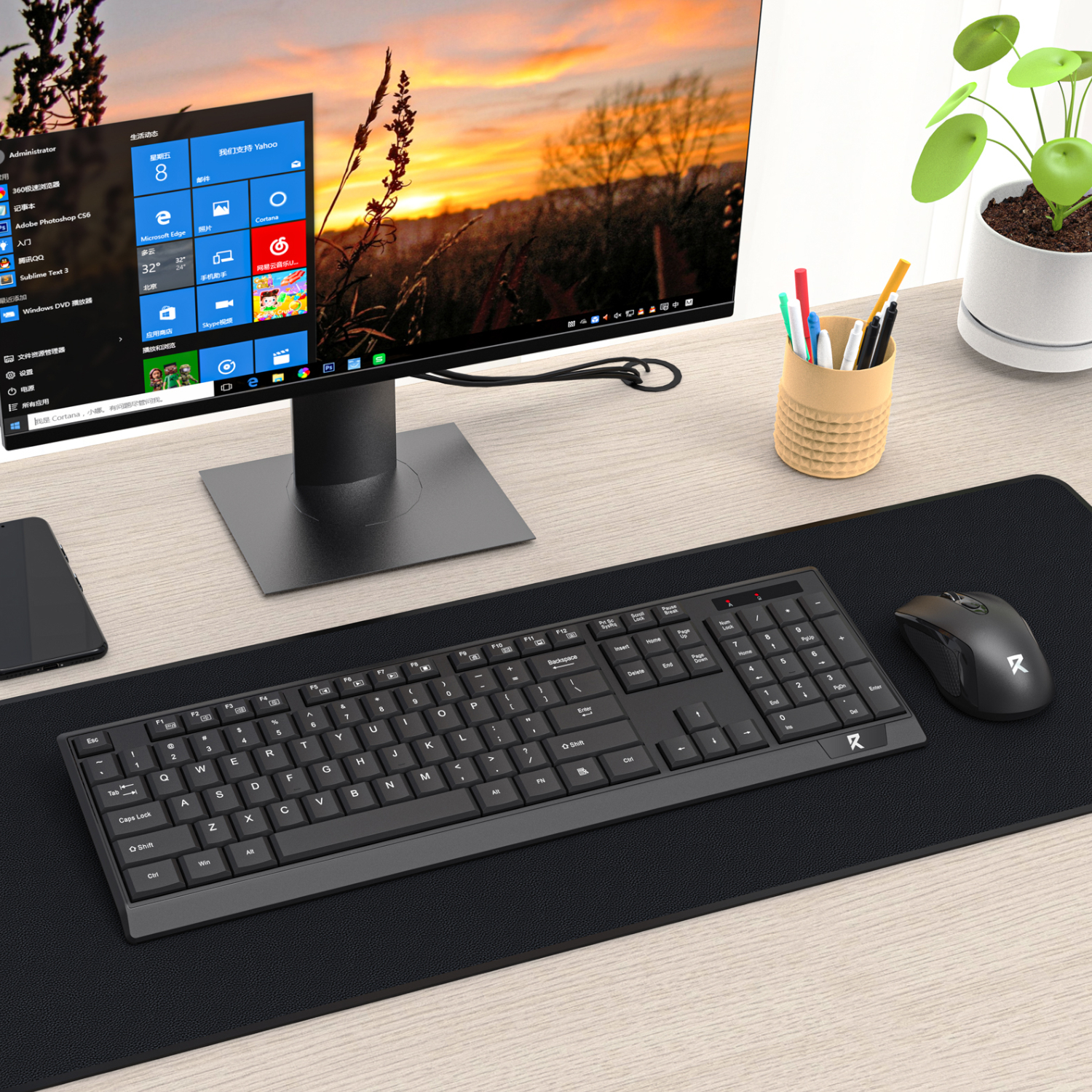 Redragon BS-8343A Wireless Keyboard and Mouse Combo - Black - Image 7